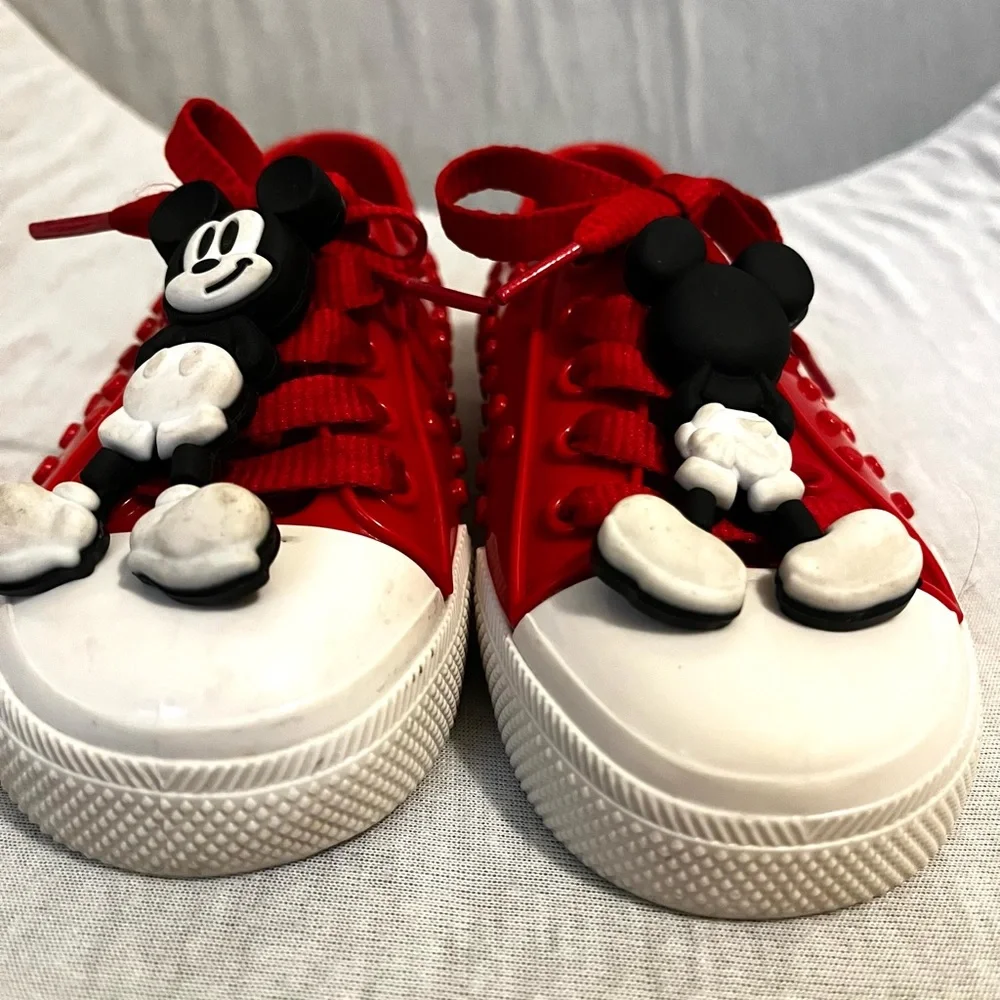 Mini Mellisa Polibolha Disney Mickey Mouse Red Bubbled Sneakers size 10 - Picture 5 of 13